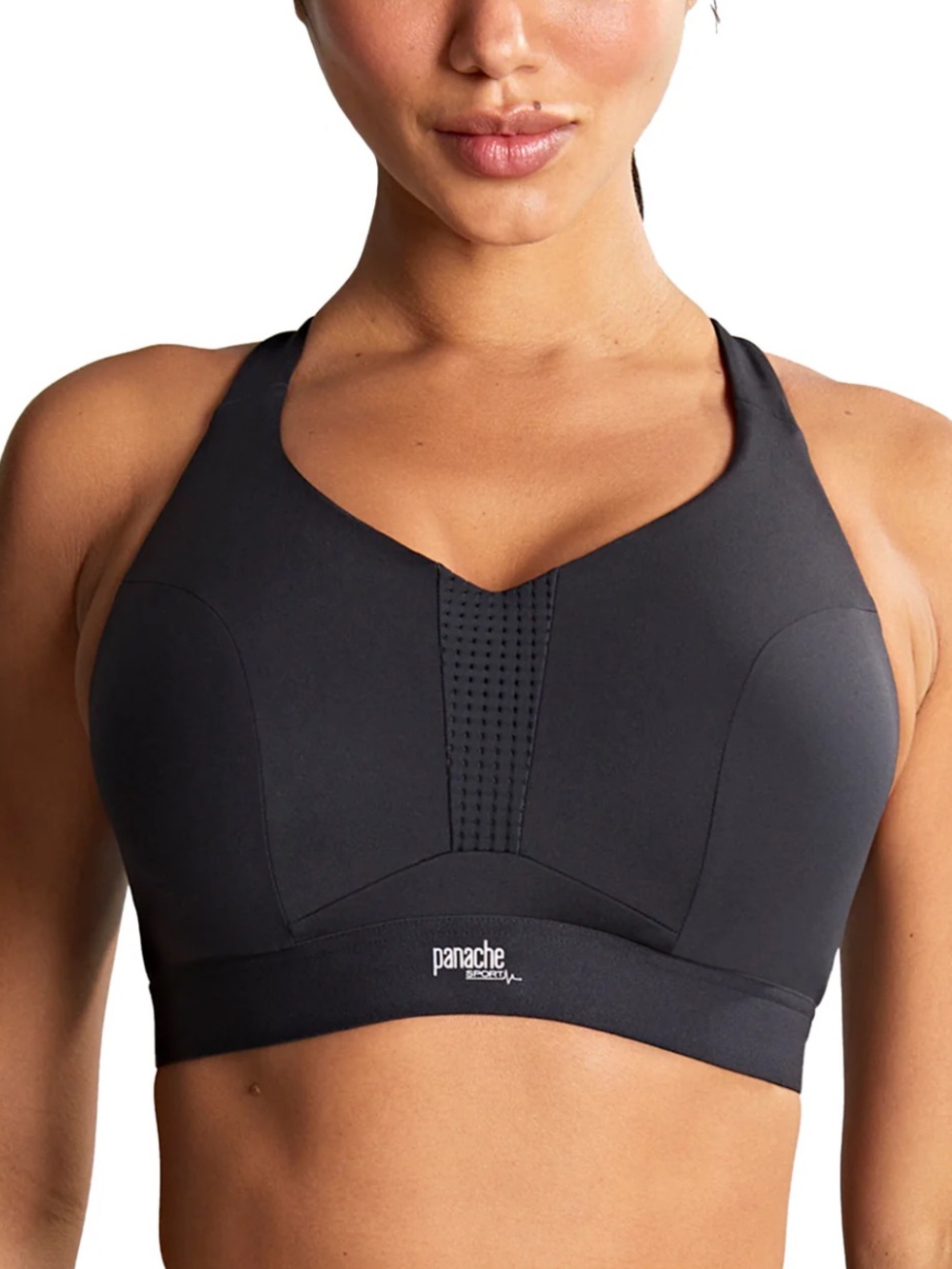 Panache Black High-Impact Sports Bra with Vent Panel